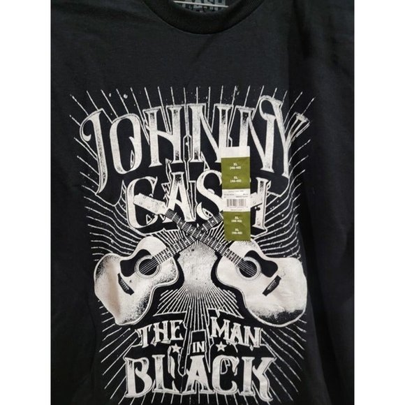 Johnny Cash Man Man in‎ Black Graphic Tee with Short Sleeves XL New with tags - Picture 2 of 6